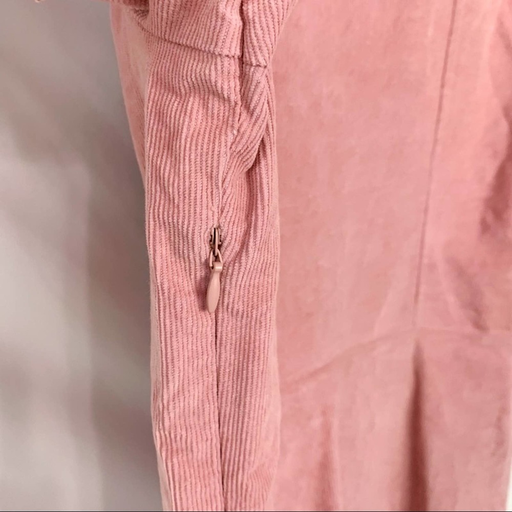 NWT Urban Outfitters Pink Claudia Corduroy Square Neck Mini Dress Size Large - Picture 8 of 12